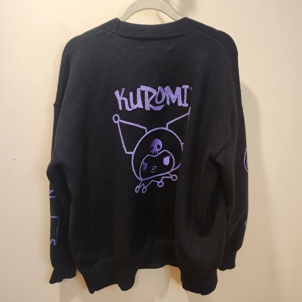 Hello Kitty and friends and Forever21 Kuromi Black Cardigan with Chain Detail L